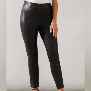 Boohoo NWT Faux Leather Leggings Pants Black Size 10 High Rise Skinny